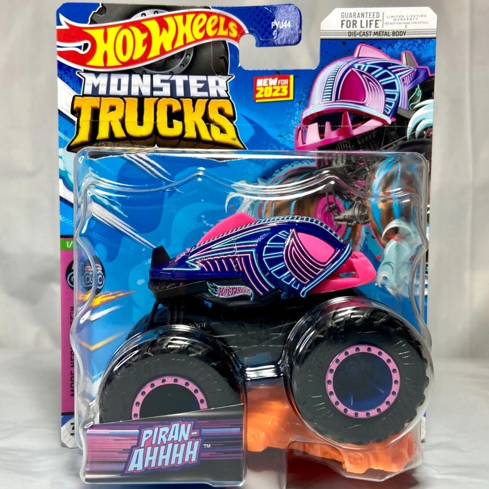 Hot Wheels Monster Trucks 2023 PIRAN-AHHHH More Neonsense 1/5 Die-cast 1/64 NIP
